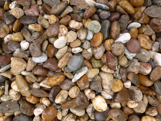 wet oval beach stones