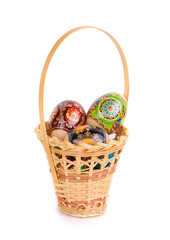 Easter Eggs in basket.