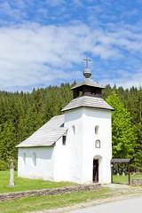 Fototapeta na wymiar church in Museum of Kysuce village, Vychylovka, Slovakia