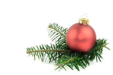 Rote Tannenbaumkugel