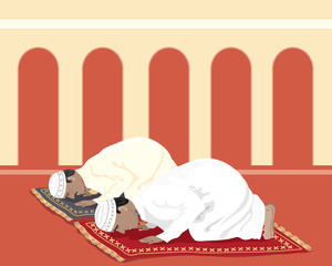 muslims praying