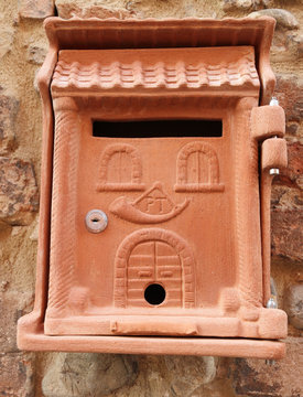 retro clay mailbox, Italy