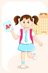 Girl with Grade Sheet