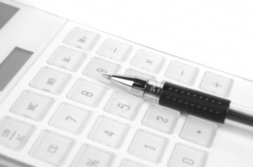 Calculator and pen