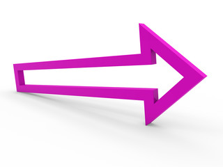 3d arrow purple way