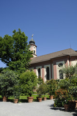 Fototapeta premium Schlosskirche St Marien, Insel Mainau, Bodensee, Deutschland