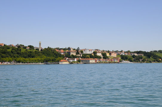 Meersburg, Blick vom Bodensee, Deutschland