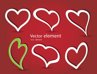 vector hearts