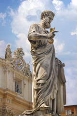 Statue of Saint Peter in Vatican.  Italy
