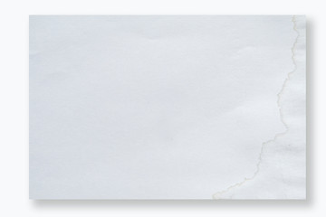 white paper on white background