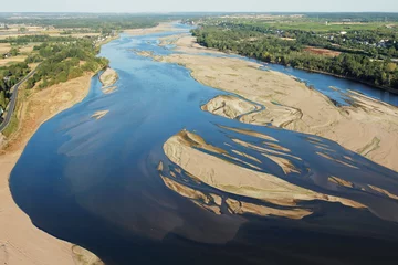 Fototapete Luftbild Photo aérienne de Montsoreau sur Loire 49