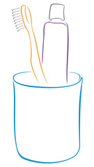 Illustration of equipment for oral health