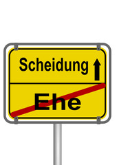 Schild Scheidung