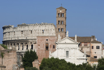 Vista di S. Francesca Romana e del Colosseo-Roma