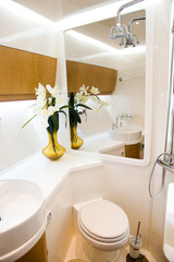 bathroom in yacht