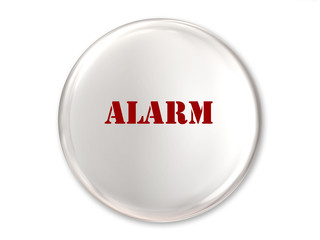 A Glossy Button Labelled Alarm