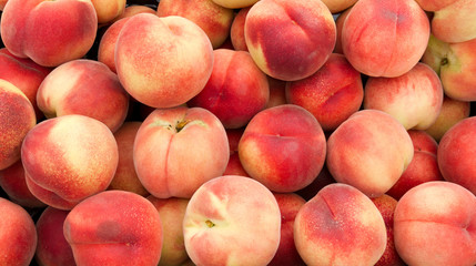 White peaches on display