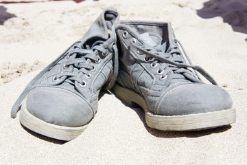 shoes on the sand