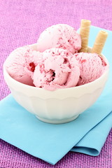 delicious berries ice cream