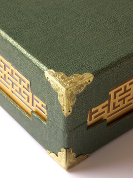close up of oriental box