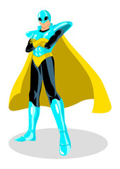 Image vectorielle d& 39 un super-héros avec combinaison spatiale