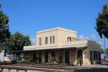 Train station building, Tel-Aviv, Israel