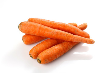 Carote su sfondo bianco - Carrots on white background