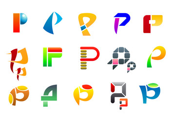 Symbols of letter P