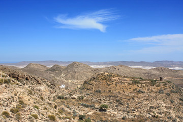 Fototapeta na wymiar Arid Landscape in Andalusia, Spain