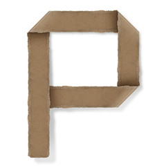 origami style alphabet letters p