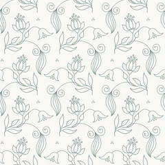 Nahtloses Muster Blaue Blumen &amp  Blätter © Jan Engel