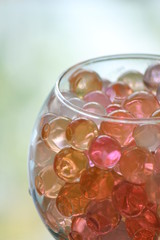 オレンジ色のビー玉