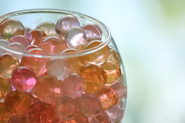 オレンジ色のビー玉