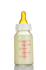 baby bottle isolated on white