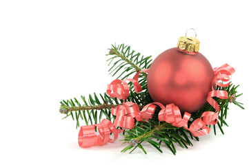 Weihnachtskugel mit Tanne