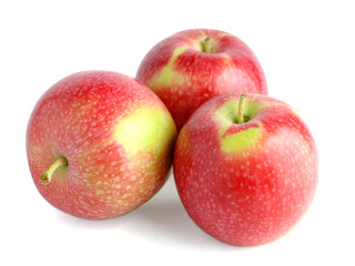 Pile of apples isolated on white background