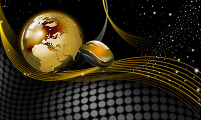 Gold and black word background © Alberto Masnovo