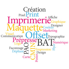 Obraz premium Impression nuage de mots.