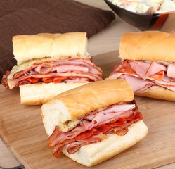 Ham and Pepperoni Sandwich