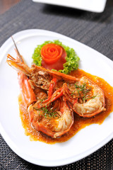 prawn shrimp with sauce