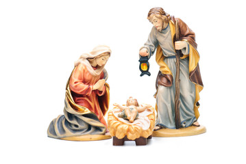 Weihnachtskrippe Holzfiguren