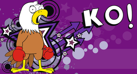 eagle boxer cartoon background5