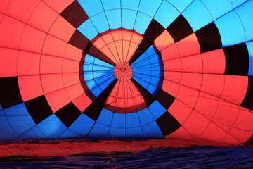 Obraz premium hot air balloon from inside