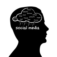 Silhouette head - Social Media