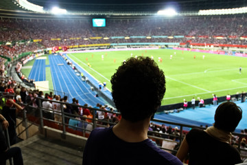 Fototapeta premium Fan watching a game