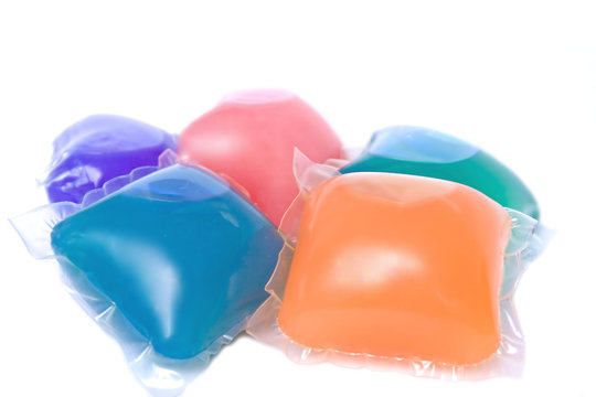 Gel capsules for washing machine