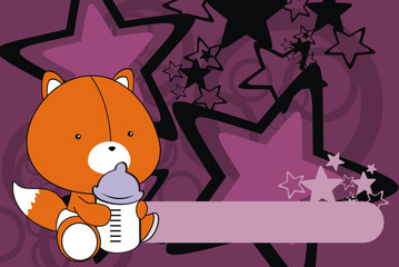 fox baby cartoon background1