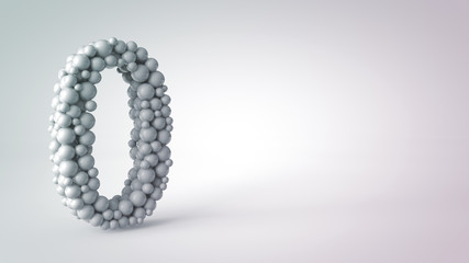 Obraz premium abstract object number zero on the table