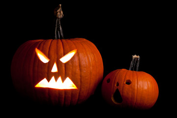 Halloween scary jack'o'lantern pumpkin faces