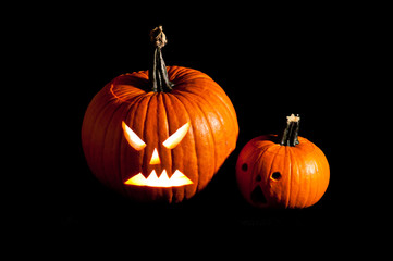 Halloween scary jack'o'lantern pumpkin faces